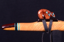 Ponderosa Pine Burl Native American Flute, Minor, Mid A-4, #H13L